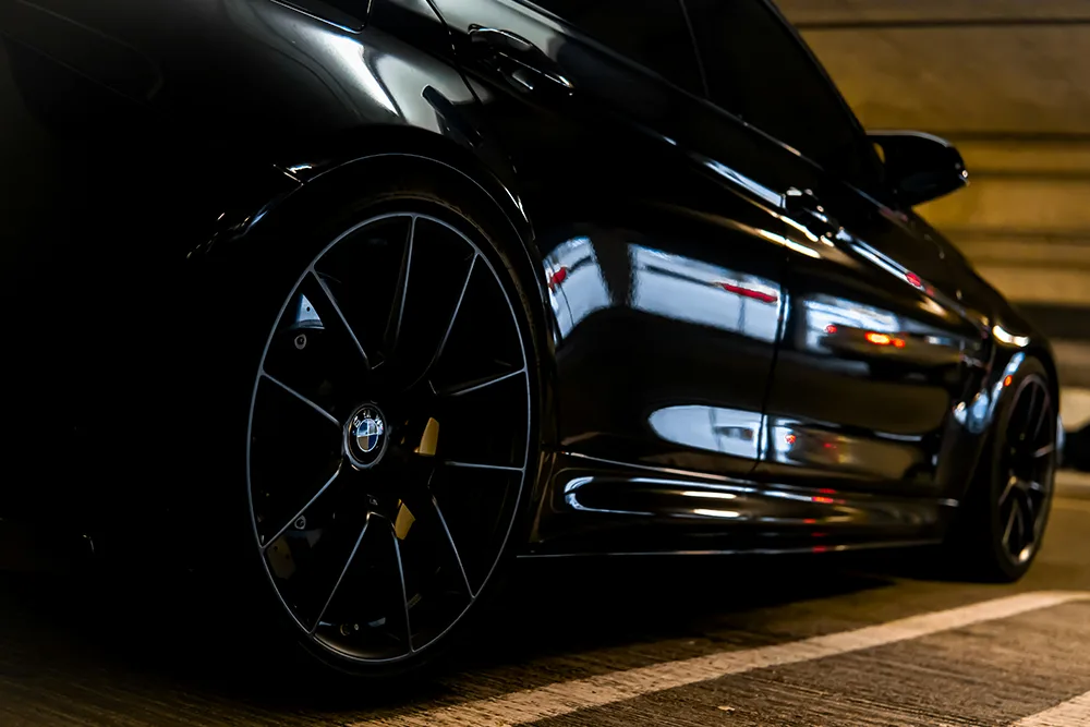 Powder coating · Matte black